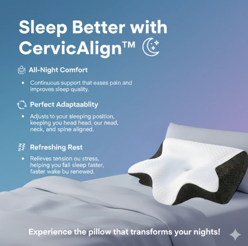 CervicAlign™ Memory Foam Orthopedic Cervical Pillow — Comfort, Support & Neck Relief